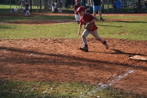 It's heading into the outfield!