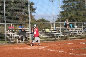 The Swing! He Gets the Hit!