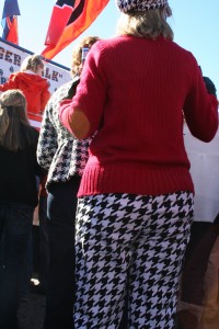 Or a perfectly good, self-respecting souther woman to wear pants like these? 