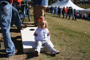 I can't say anything snarky about this little girl, because she was just as cute as can be.