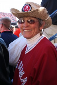 I chatted with this woman in the tunnels to our seats. She was nice, and I respect her fashion choices.
