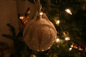 Wedgewood Ornament This is an ornament my sister gave me. It looks like snow. I can't believe we haven't broken it yet.
