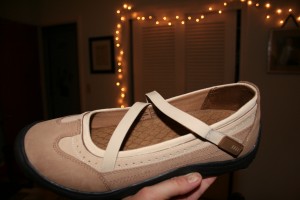 Land's End Mary Jane So, let's talk gifts. My dad got me these. As far as gifts from Dads go, this is not bad. V. comfortable, not offensive to look at.