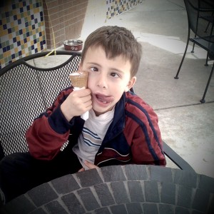 We all got goofy at Morelli's.