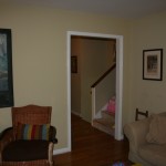 View of Den into Foyer.