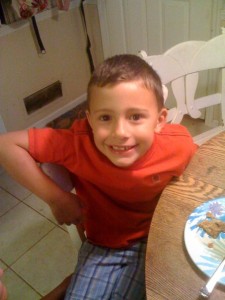 Rollie at Breakfast on his 7th Birthday