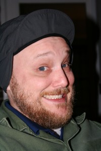 Matt was dressed like a WWII airplane mechanic. Lisa and I called him Hawkeye.