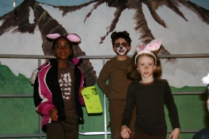 Rollie with castmates Skye and Katie