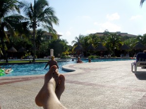 My feet. At the Pool. Good stuff. 