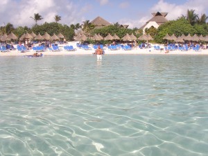 Yes, I finally got to spend one wonderful day on this beautiful beach. Fish swam all around us and it was absolutely crystal clear. 