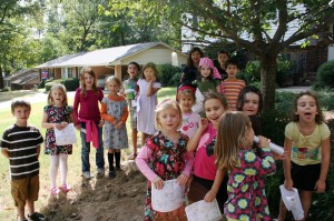 The kids are waiting to hear the next clue. Todd wrote the clues and i wish I could copy them down here - they were awesome. They all rhymed. 