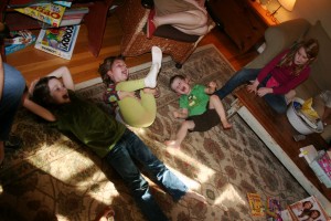 These three are crazy floor rolling laughers!