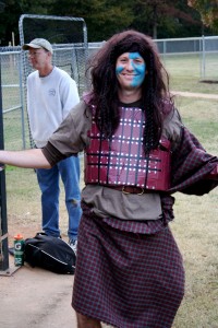 Thankful for the wonderful people who always step up to the plate and coach my kids' teams. This guy cracked us up by coming out to pitch the last inning of a v. close final game dressed as Braveheart. I am thankful for the weird and the absurd in people.