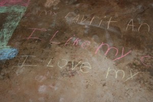 Sad that they are not permanent, but that Todd and I managed to capture her precious misspellings. Thankful she lists the things she loves - the cuirur green, sparkely shoes, her dog. - Perhaps she is a bit like her mother sometimes.