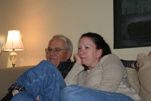 We snuggled on the couch. Lisa and I even took a nap on the couch together.