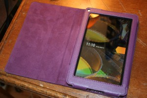 So, it opens and there's your Kindle Fire. 