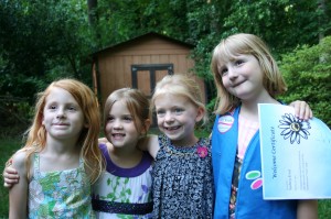 Four of the Daisies - Sadie, Anna, Sydney, and Tills. Yes, she is kind of a giant.