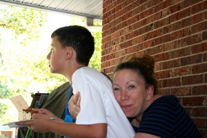 Rollie doesn't go for hugs anymore, not even from his Aunt, not unless his fever is at least 102. He's ten now, you know. Way too old for your hugs.