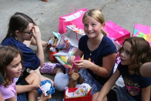 So, yeah, not sure what the deal was with the gems on foreheads. Hopefully not insulting to my Indian friends - They were part of the scavenger hunt treasure, and the kids started putting them on their foreheads. I like to think it is their multicultural upbringing that made them do this. 