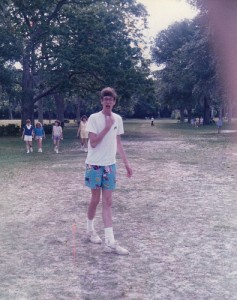 Gratuitous photo of Mike M., because misery loves company, and geez, at least i wasn't 7 feet tall in 8th grade, and at least girls didn't wear Jams. I can post this, because Mike got cute, and has a hot, cool wife, and cute kids now. My point is . . . what is my point again? . . . Oh, yeah. My point is that my story is not unique, and it is not mine alone. Middle school just sucks for most people. Also, shit, this picture KILLS me.