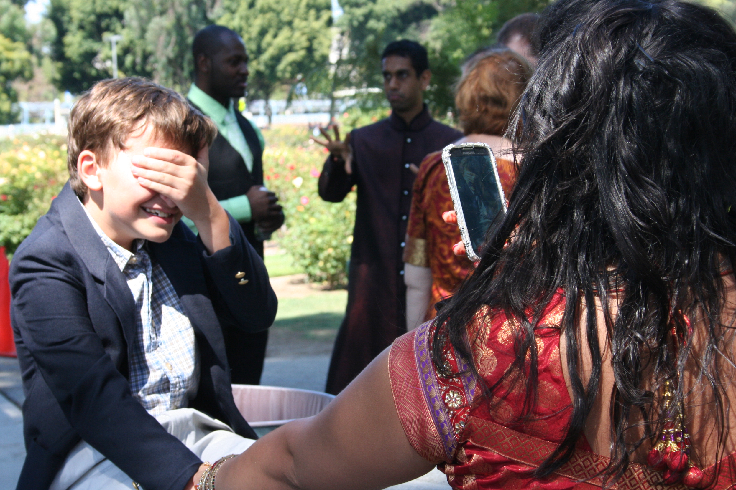 Jenn trying to get R. to have his picture made. You probably wonder why so many photos of R? He actively despises having hsi photo taken.