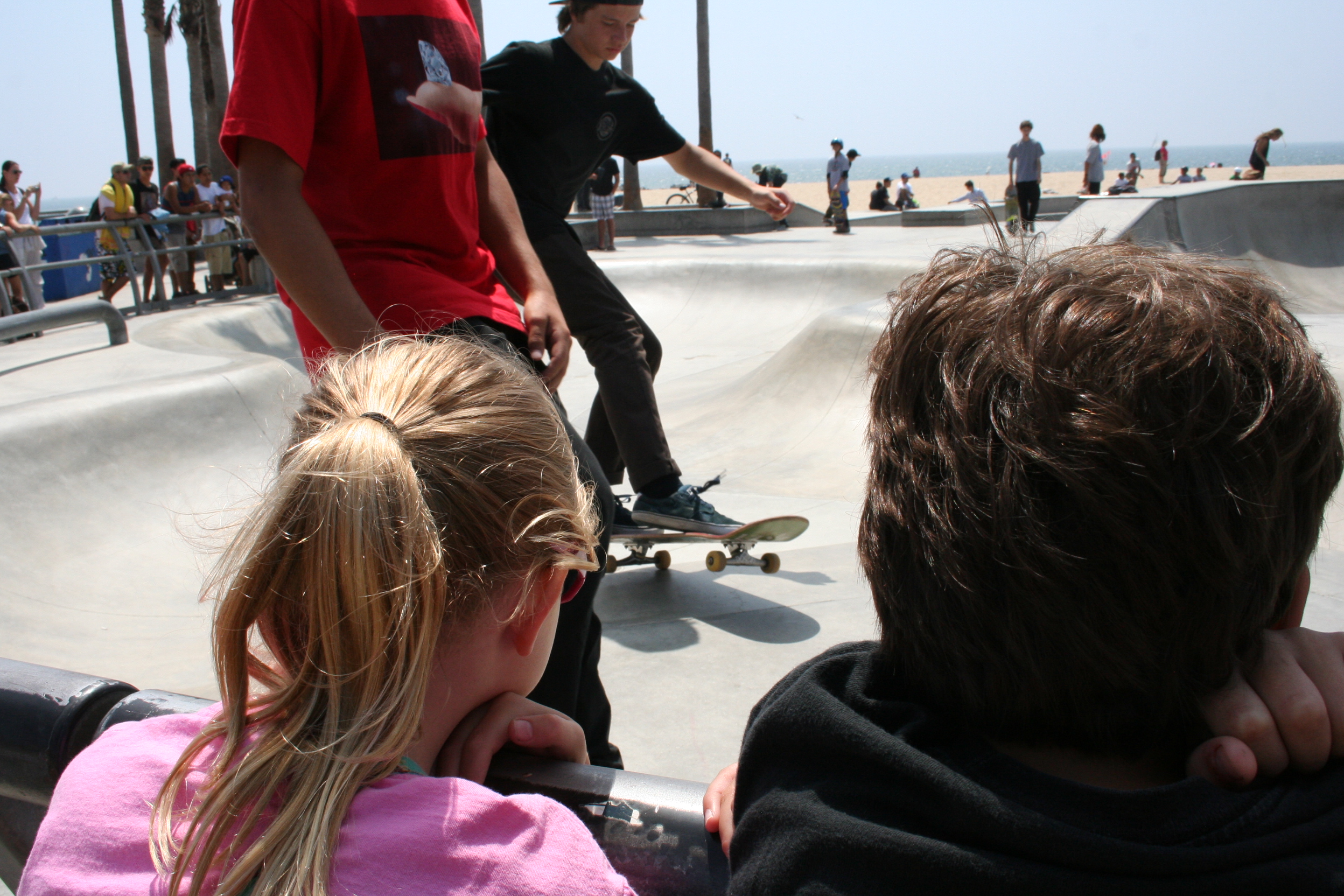 We could have stood and watched the skaters all day. Proud of Tills for asking where the girls were. . .