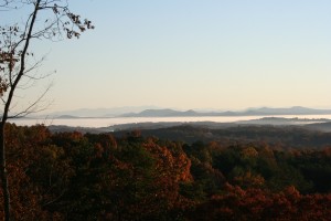 Morning mist over Blue Ridge.