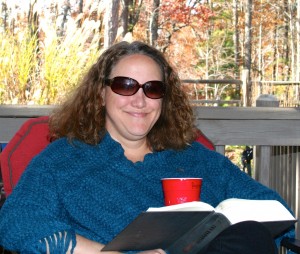 Me happier than a pig in shit, reading a book, drinking a bloody mary, sitting by an outdoor fire with a lovely mountain view. A little after this, the Ga game came on and all peace left my body and soul.