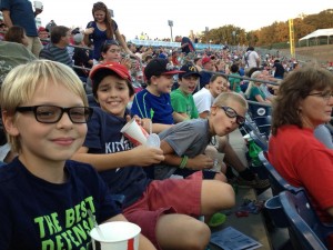 (l-r) Jonah, Milo, Jack, Ben, Aidan, and Rollie, at the Gwinnett Braves.